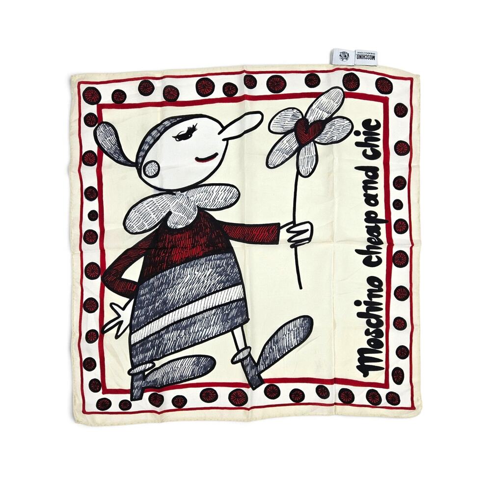 Vintage Moschino Cheap And Chic Silk Scarf Square